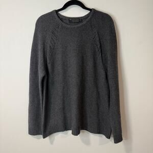 Silk & Cashmere Men's Neo Pullover Sweater Wool Cashmere Renaissance Grey XL